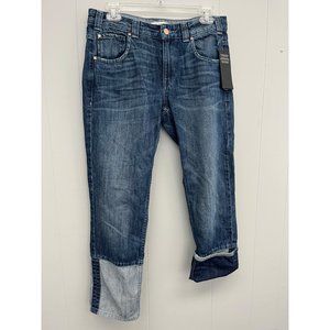 NWT GUESS Blue Denim Medium Wash Straight‎ Slouch Jeans Women's Size 26